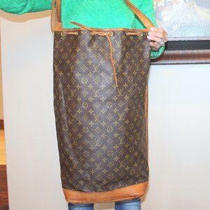 Authentic LOUIS VUITTON Rare Sailor Grand Noe XL Travel Bag Monogram Leather